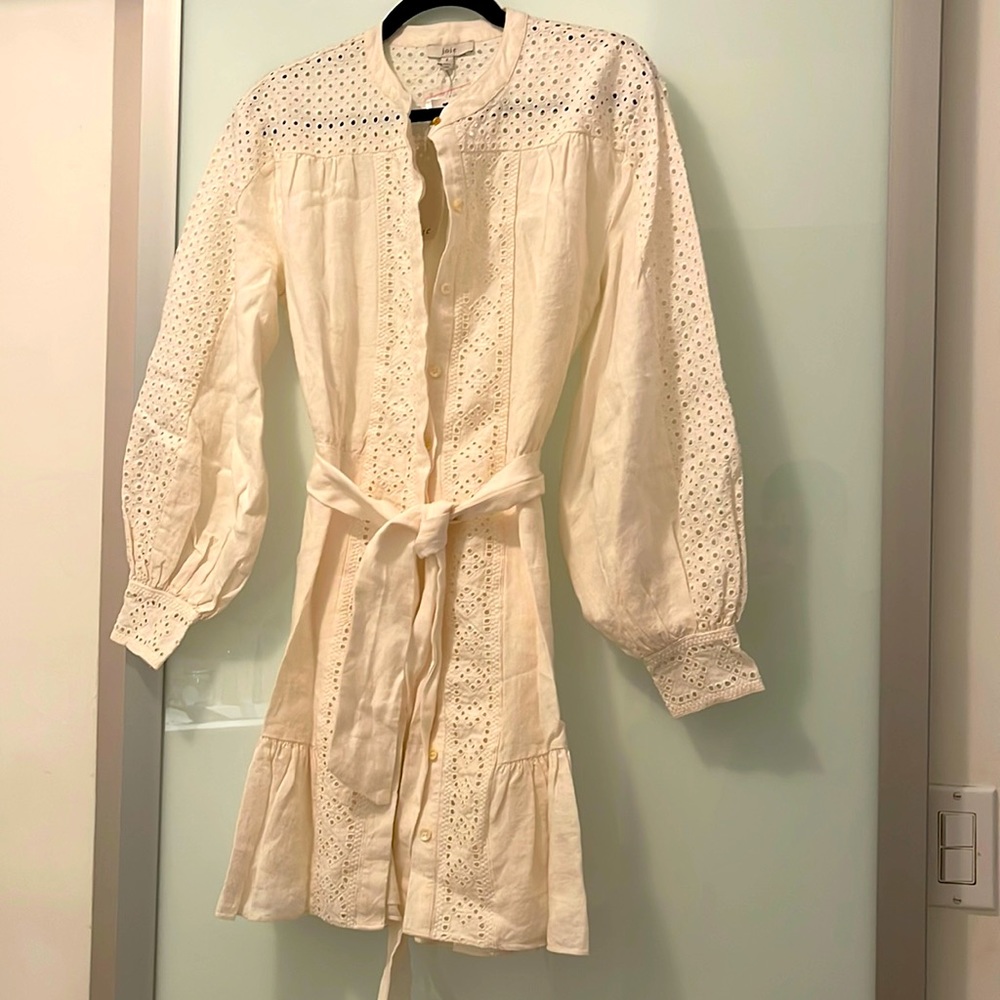 Cream linen joie dress